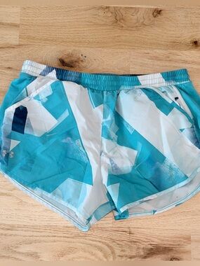 Under Armour Teal and White Drawstring Shorts